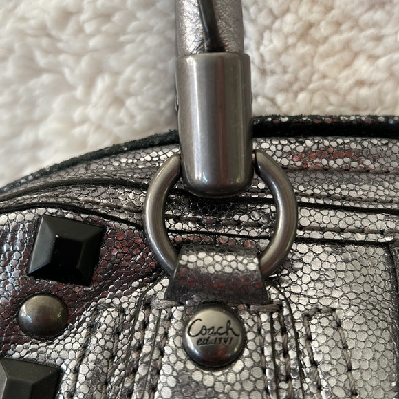 Coach Metallic Studded Shoulder Bag - Picture 3 of 11